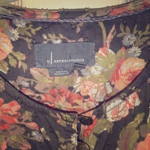 Anthropologie floral blouse - size large